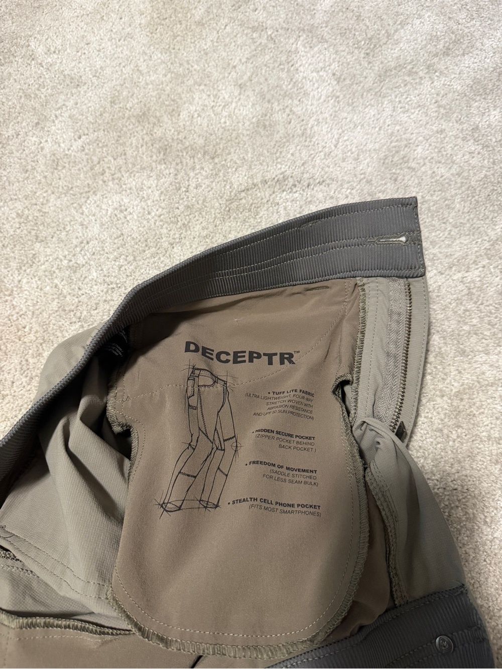 Kuhl Deceptr Men's Pants in Taupe and Brown/Grey - Picture 4 of 9